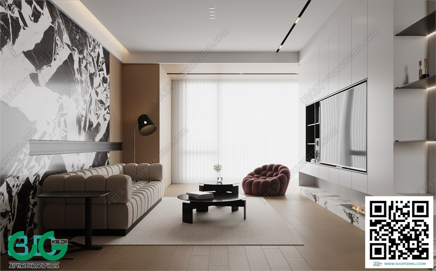 Living room Modern style 3dsmax File 36