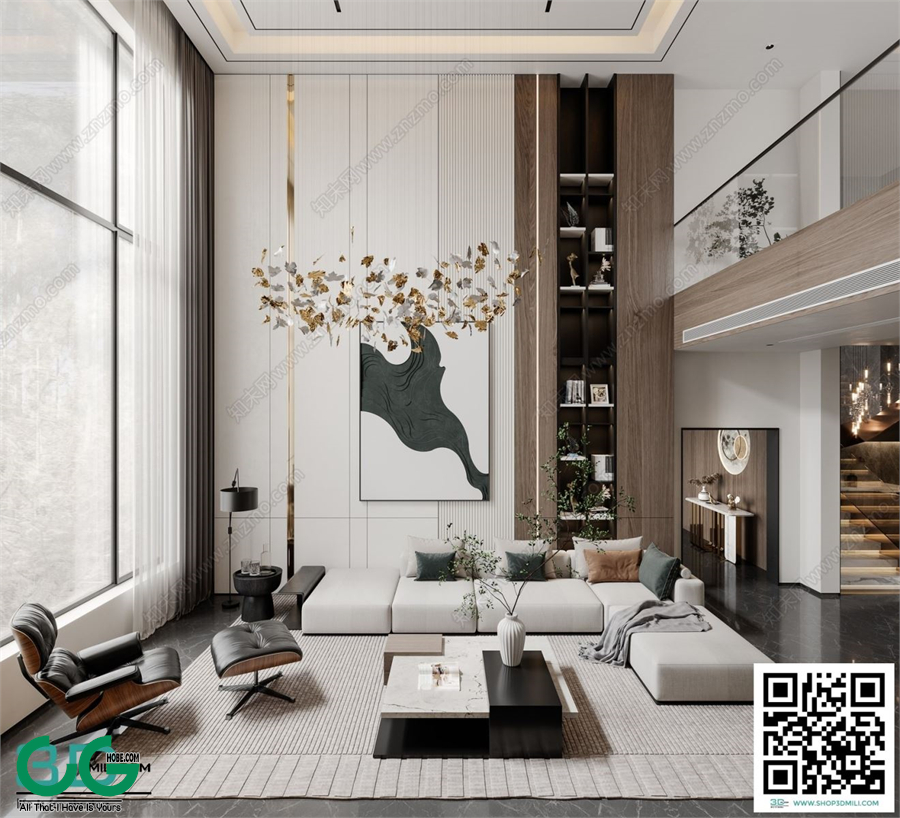 Living room Modern style 3dsmax File 33