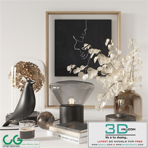 Black decorative set