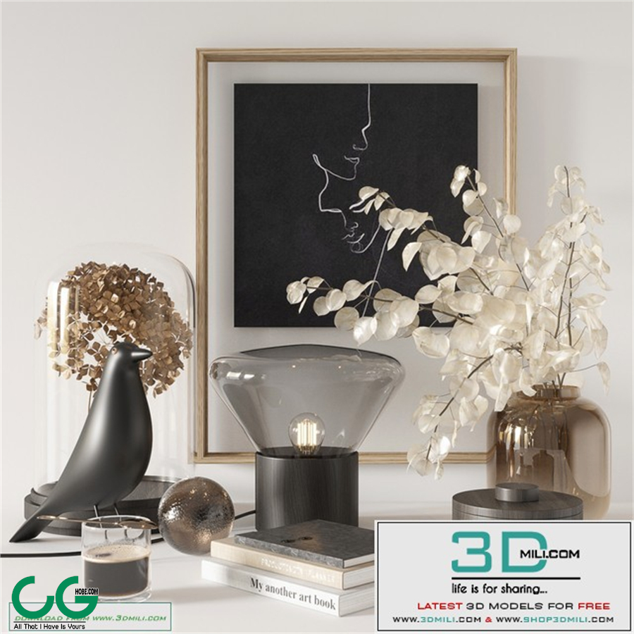 Black decorative set