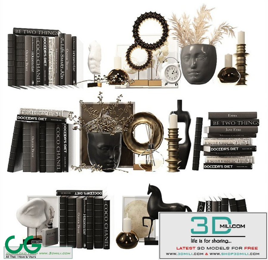 Decorative shelf filling set 6