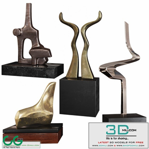 Abstract Sculptures set by Burlini Varga