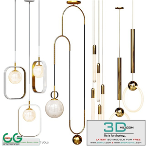 Four Pendant Lights amazing set vol.3