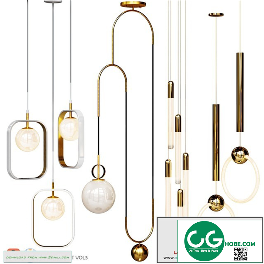 Four Pendant Lights amazing set vol.3