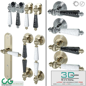 Door Handle Set Fimet Michelle 106P Flower