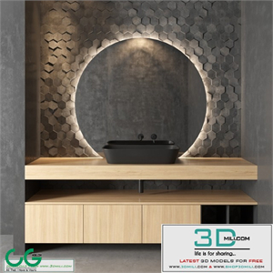 Cerasa NEROLAB | Wood veneer vanity unit