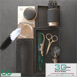 Office accessories. Leather
