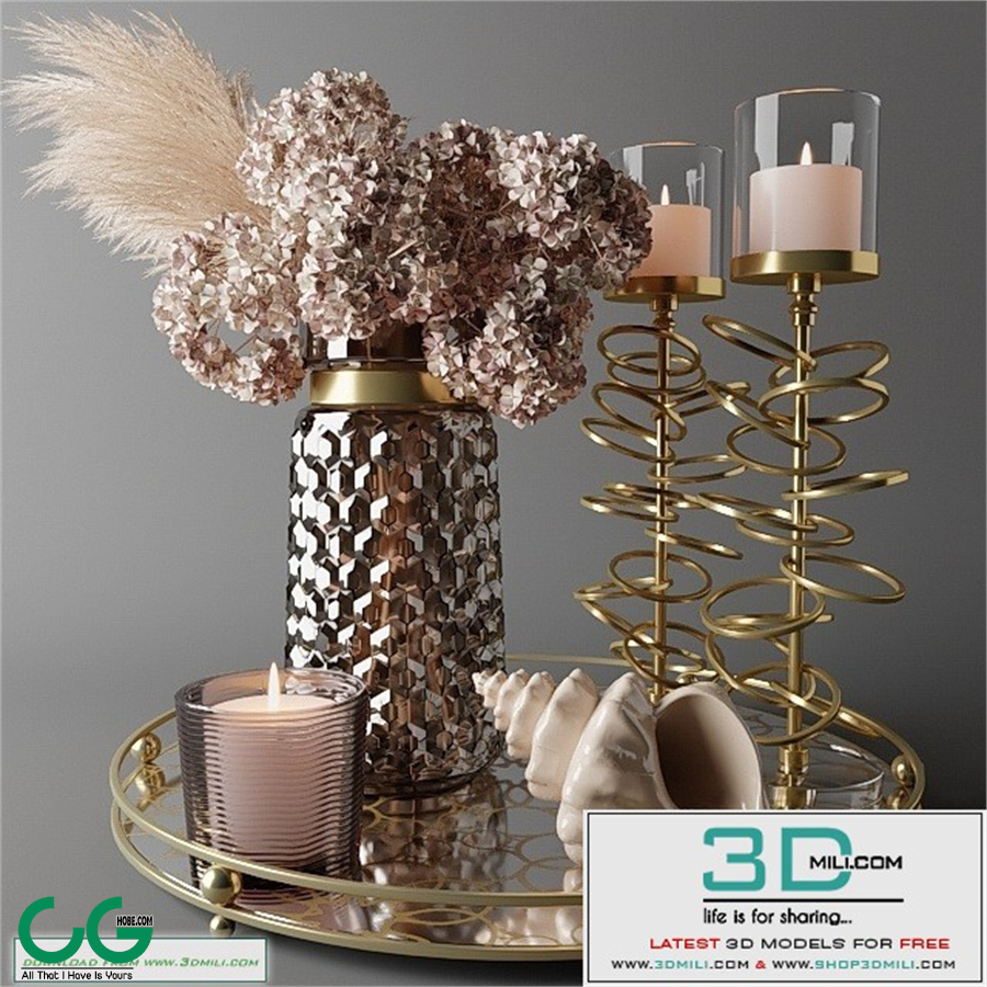 Bouquet of dry hydrangea and pampas grass with a sink