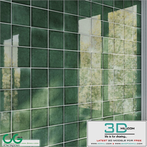 Ceramic tile set 09 - Green ceramic