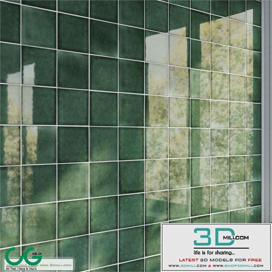 Ceramic tile set 09 - Green ceramic