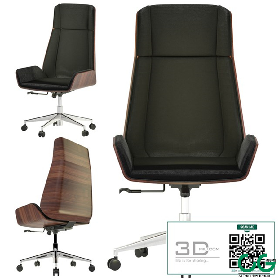 Hazel high back leather chair