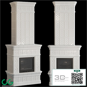 Stove - fireplace with tiles