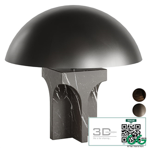 FENDI ROXIE TABLE LAMP MARQUINA BLACK MARBLE