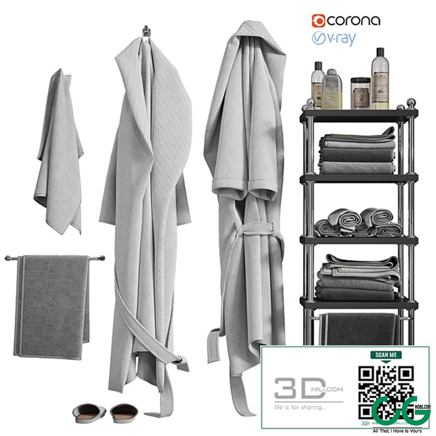 White robe and towels