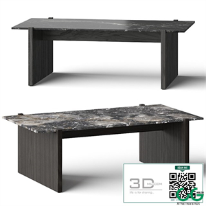 CB2 Russell Black Coffee Table