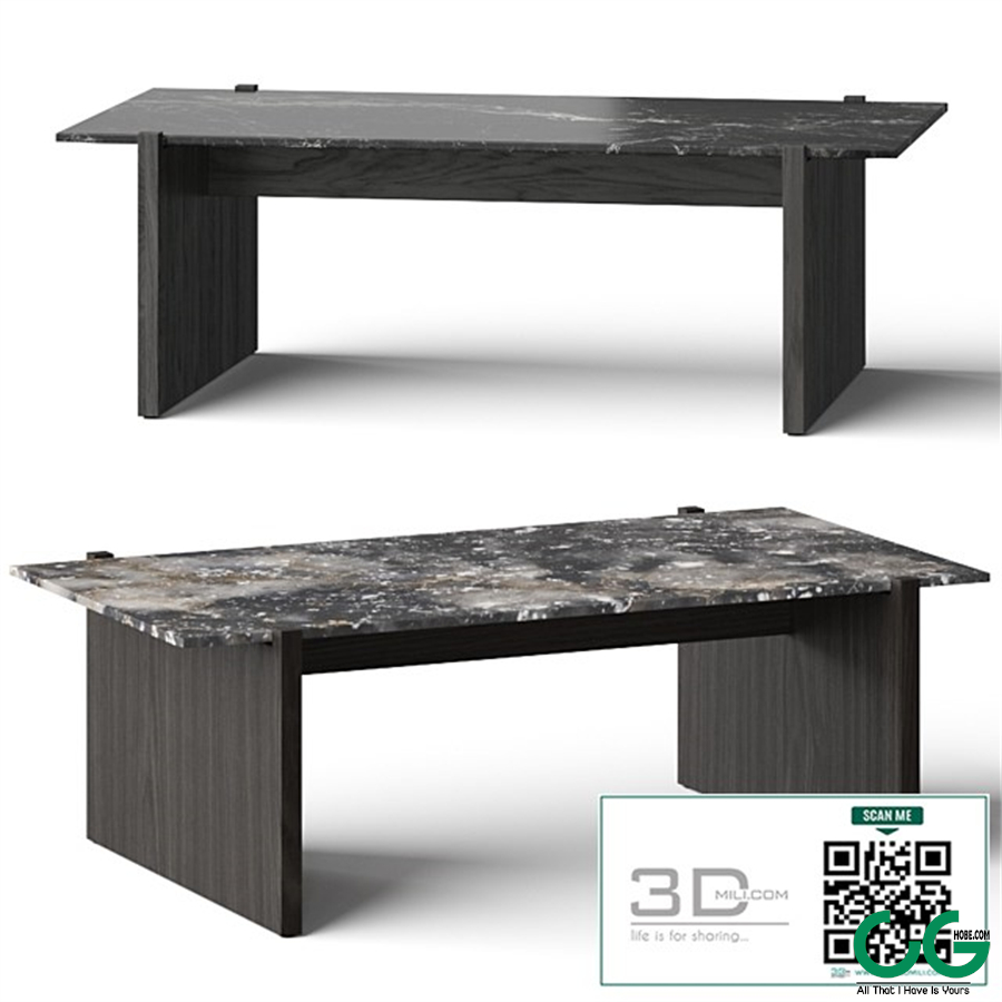 CB2 Russell Black Coffee Table