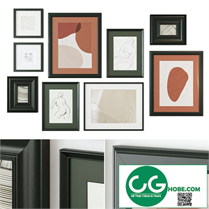 Abstract painting gallery wall