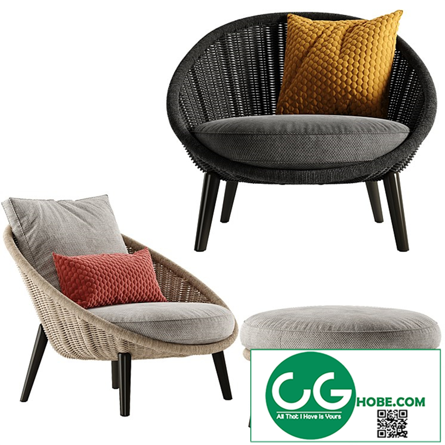 Minotti Lido Cord armchair