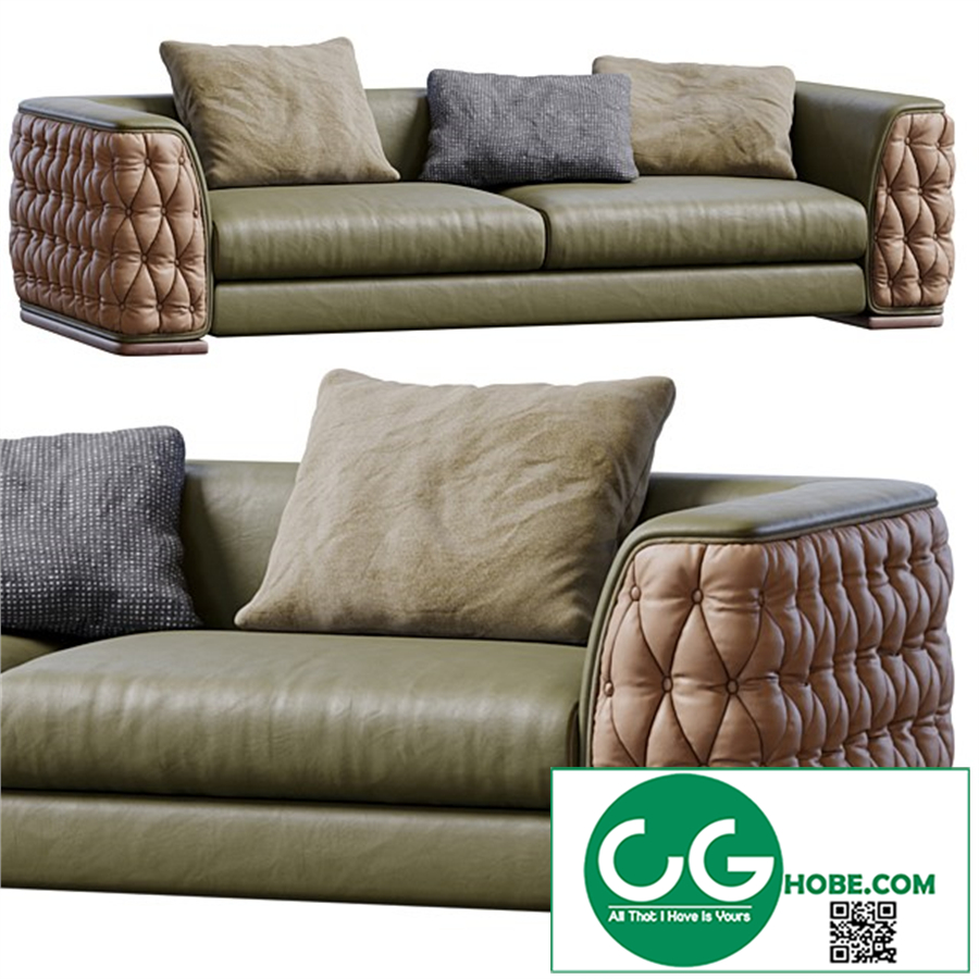 Leather Sofa Plaza By ASNAGHI