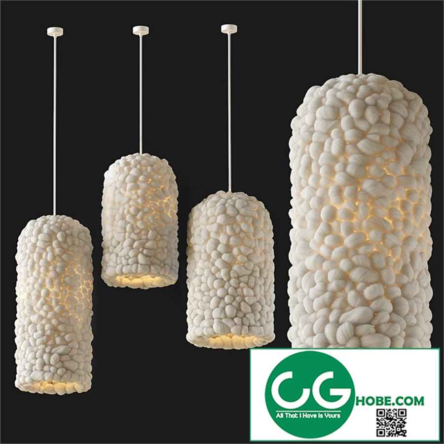 Elongated lamp by Helen Loom