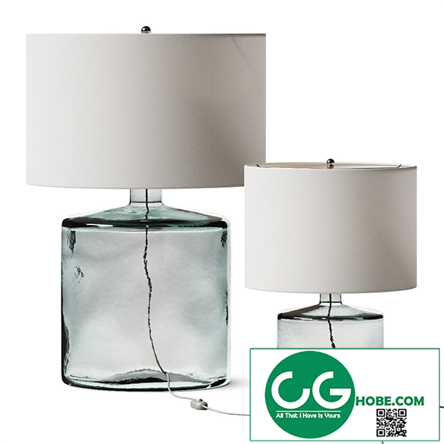 Pottery Barn Mallorca Recycled Glass Table Lamps