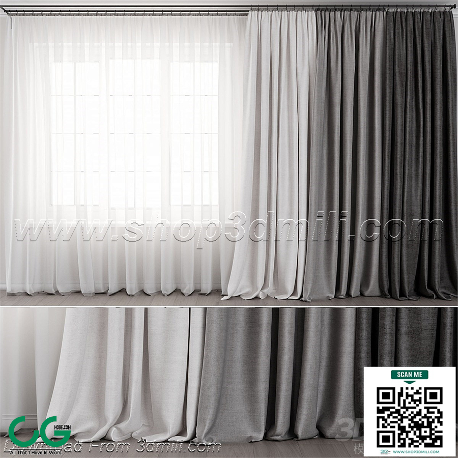 Curtain 3dsmax File 03