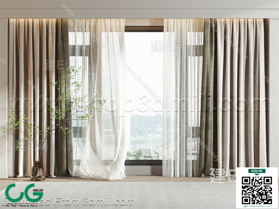 Curtain 3dsmax File 23