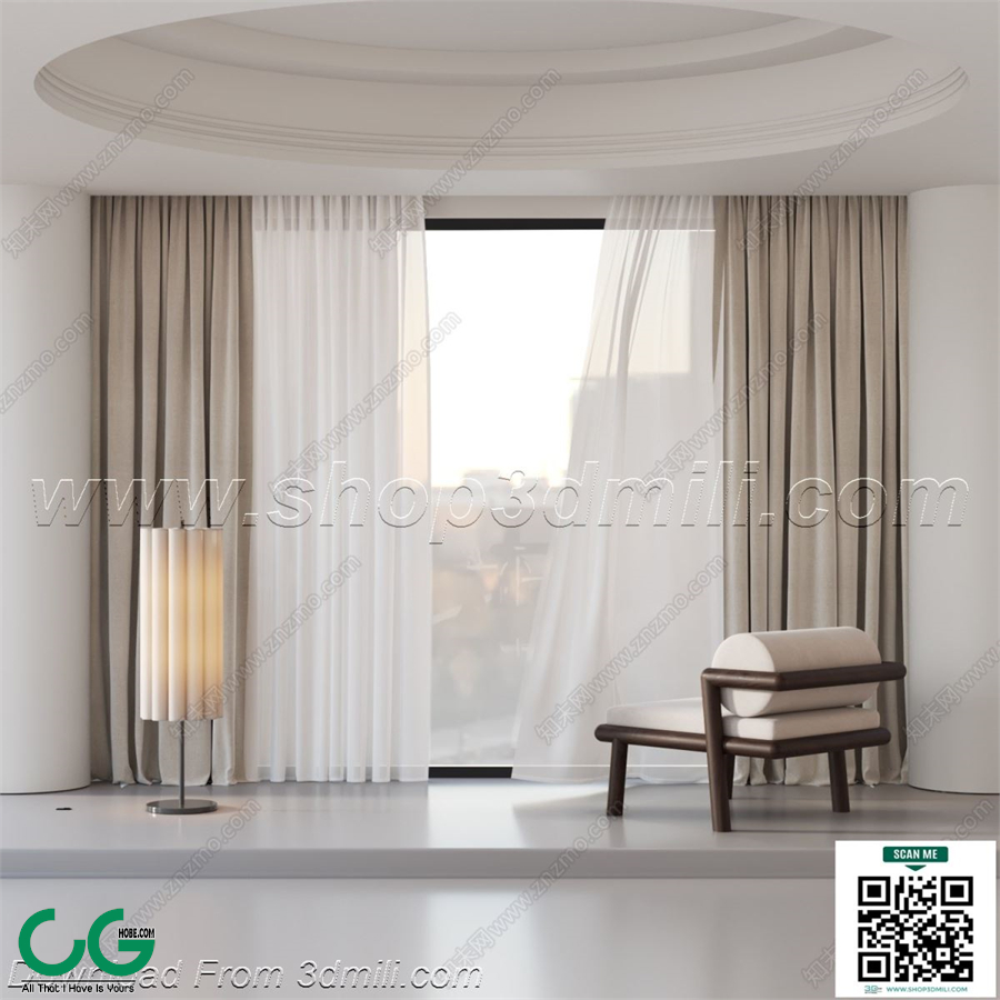 Curtain 3dsmax File 33