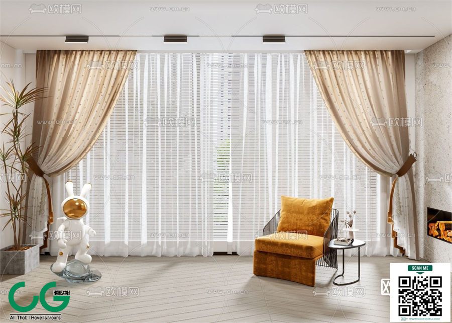 Curtain 3dsmax File 70