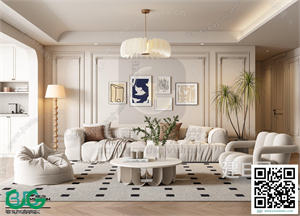 Living room Cream style 3dsmax File 04
