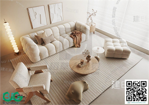 Living room Cream style 3dsmax File 05