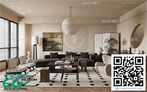 Living room Cream style 3dsmax File 13