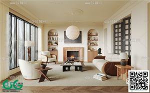 Living room Cream style 3dsmax File 14
