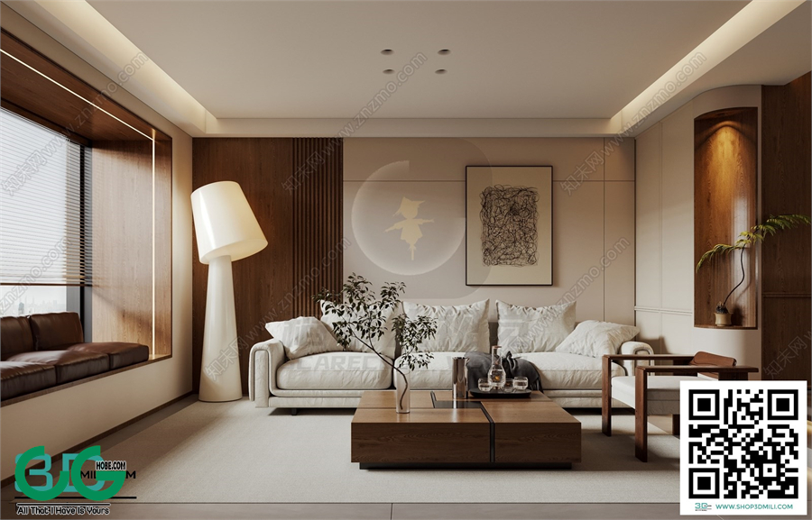 Living room Cream style 3dsmax File 21
