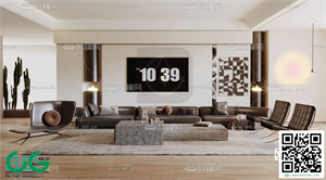 Living room Cream style 3dsmax File 25