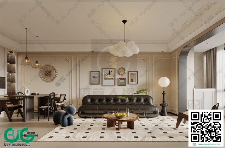 Living room French style 3dsmax File 07