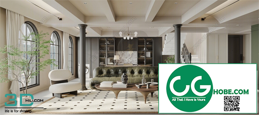 Living room French style 3dsmax File 14