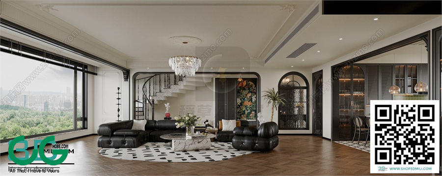 Living room French style 3dsmax File 16