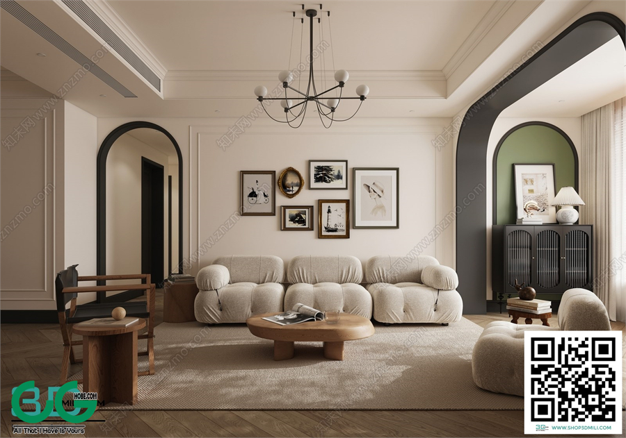 Living room French style 3dsmax File 19