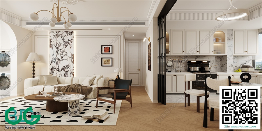 Living room French style 3dsmax File 20