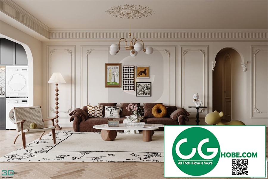 Living room French style 3dsmax File 23