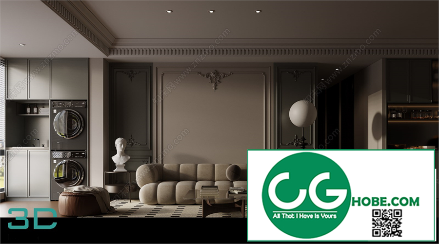 Living room French style 3dsmax File 33