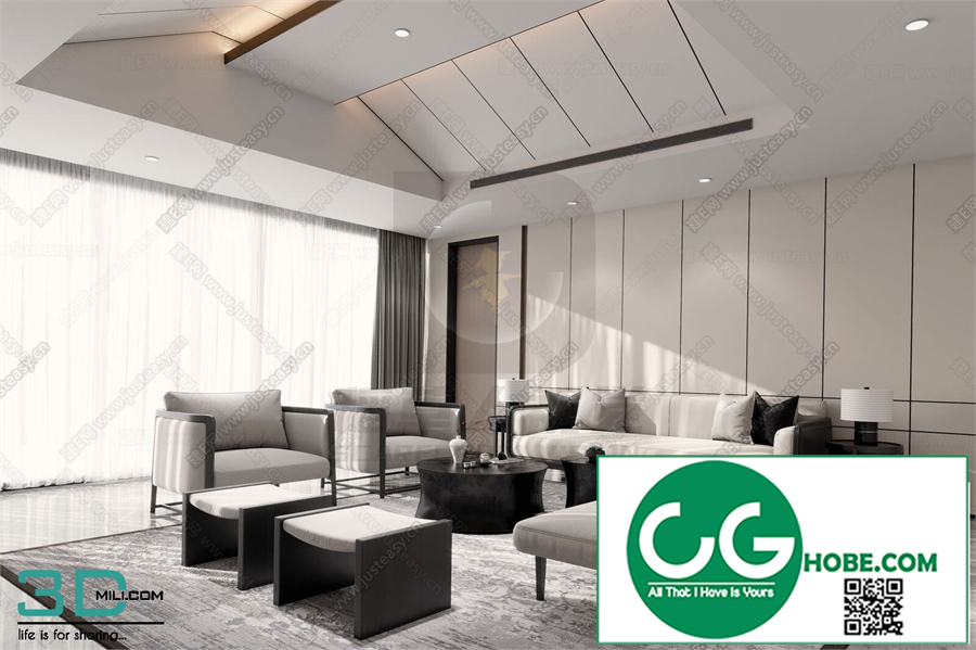 Living room New Chinese style 3dsmax File 08