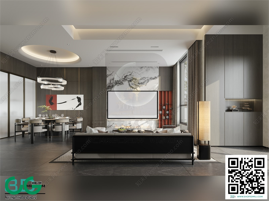 Living room New Chinese style 3dsmax File 18