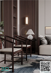 Living room New Chinese style 3dsmax File 29