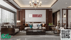 Living room New Chinese style 3dsmax File 31