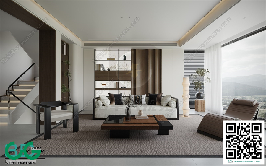 Living room New Chinese style 3dsmax File 32