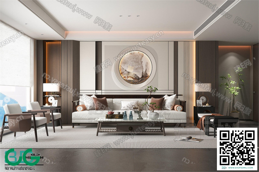 Living room New Chinese style 3dsmax File 42