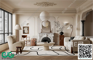 Living room Retro style 3dsmax File 01