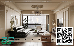 Living room Retro style 3dsmax File 03